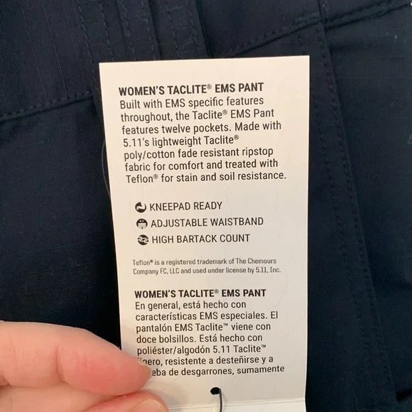 NWT 5.11 Tactical Women's EMS Pant Dark Navy Size 4 Long